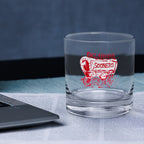 Set of 4 Oklahoma Sooners Mascot by Laura Wilcox 14oz Rocks Glasses