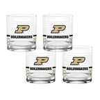 Set of 4 Purdue Boilermakers 14oz Ring Rocks Glasses