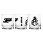Set of 2 Purdue Boilermakers College Vault Sketch 14oz Rocks Glasses
