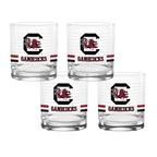 Set of 4 South Carolina Gamecocks 14oz Ring Rocks Glasses
