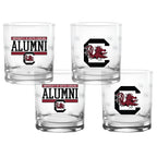 Set of 4 South Carolina Gamecocks 14oz Alumni Rocks Glasses