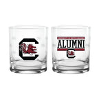 Set of 2 South Carolina Gamecocks 14oz Alumni Rocks Glasses