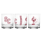Set of 2 South Carolina Gamecocks College Vault Sketch 14oz Rocks Glasses