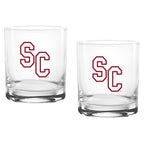 Set of 2 South Carolina Gamecocks College Vault Sketch 14oz Rocks Glasses