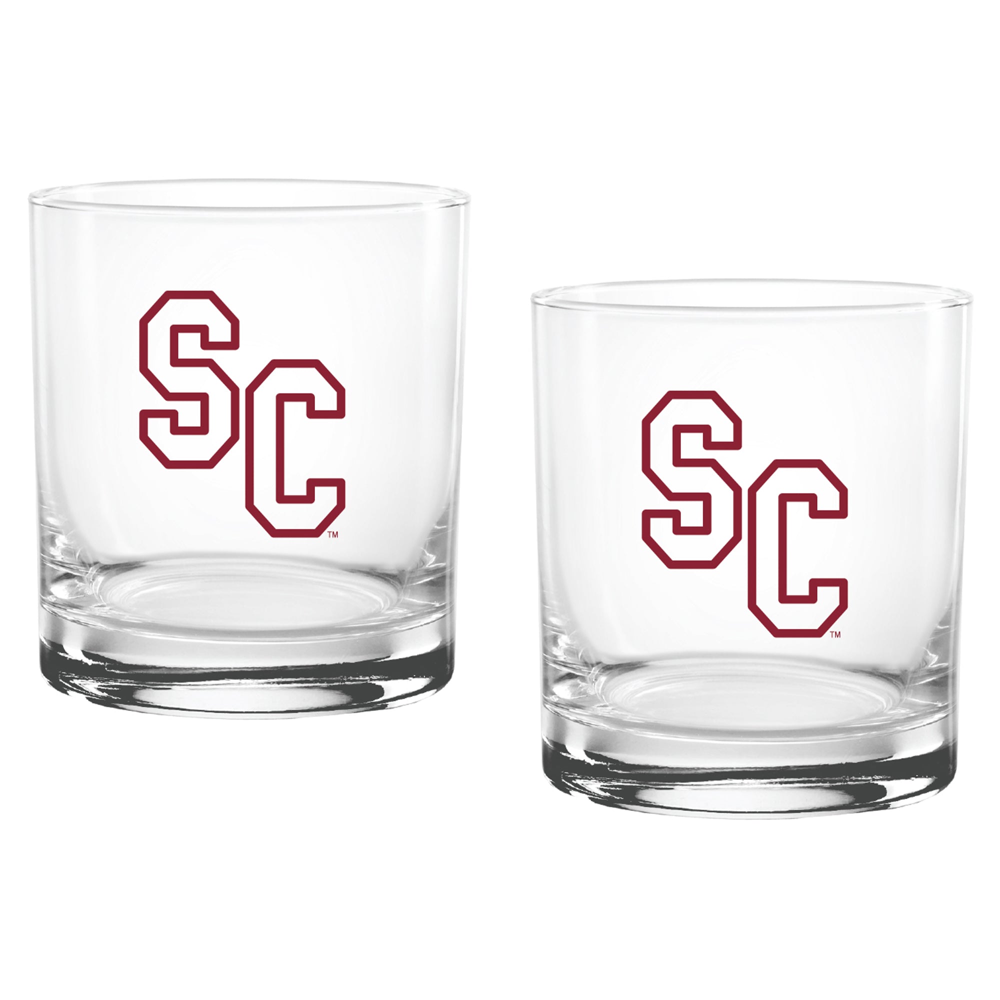 Set of 2 South Carolina Gamecocks College Vault Sketch 14oz Rocks Glasses