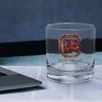Set of 4 South Carolina Gamecocks Mascot by Laura Wilcox 14oz Rocks Glasses