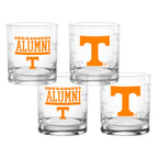 Set of 4 Tennessee Volunteers 14oz Alumni Rocks Glasses