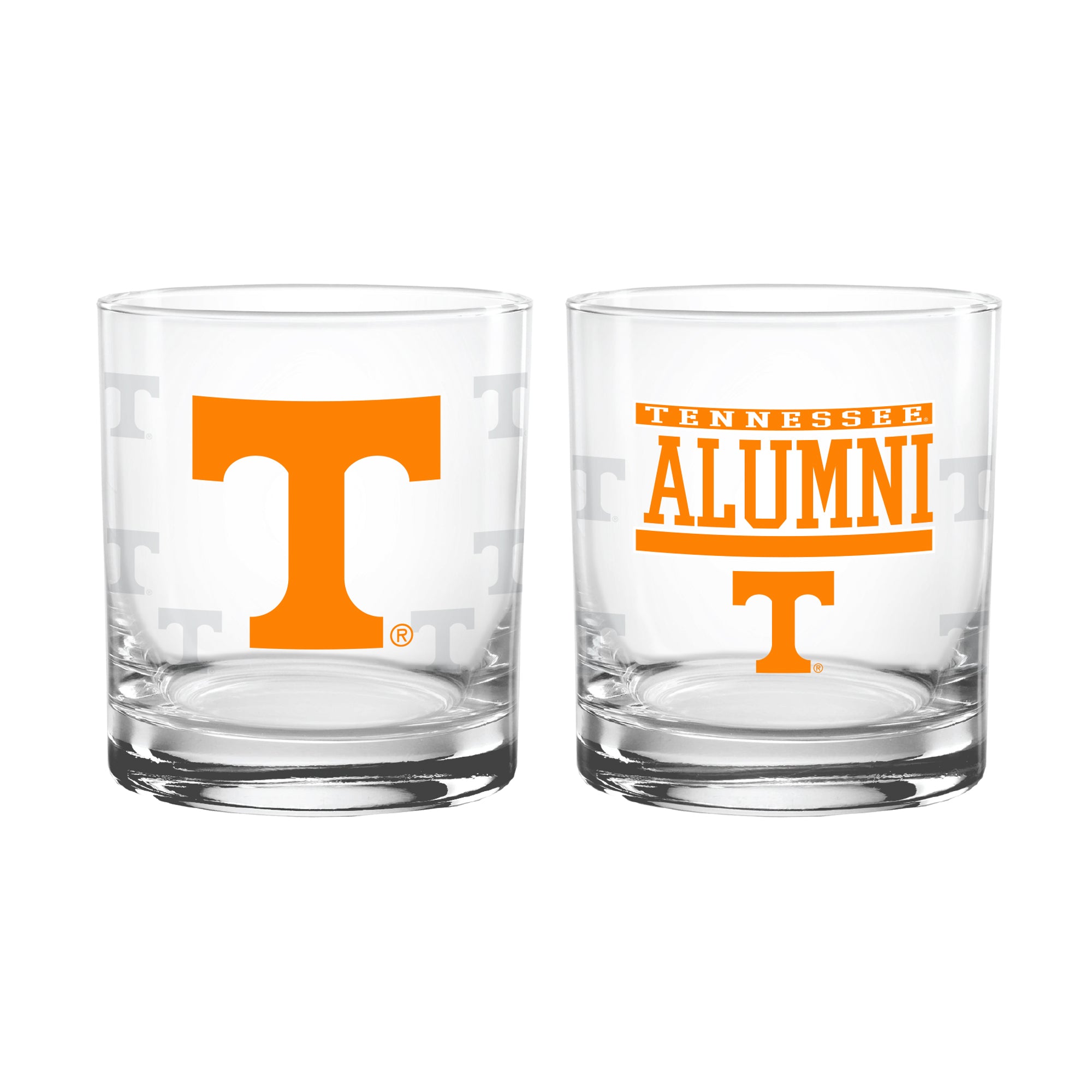 Set of 2 Tennessee Volunteers 14oz Alumni Rocks Glasses