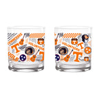 Set of 2 Tennessee Volunteers 14oz Local Rocks Glasses