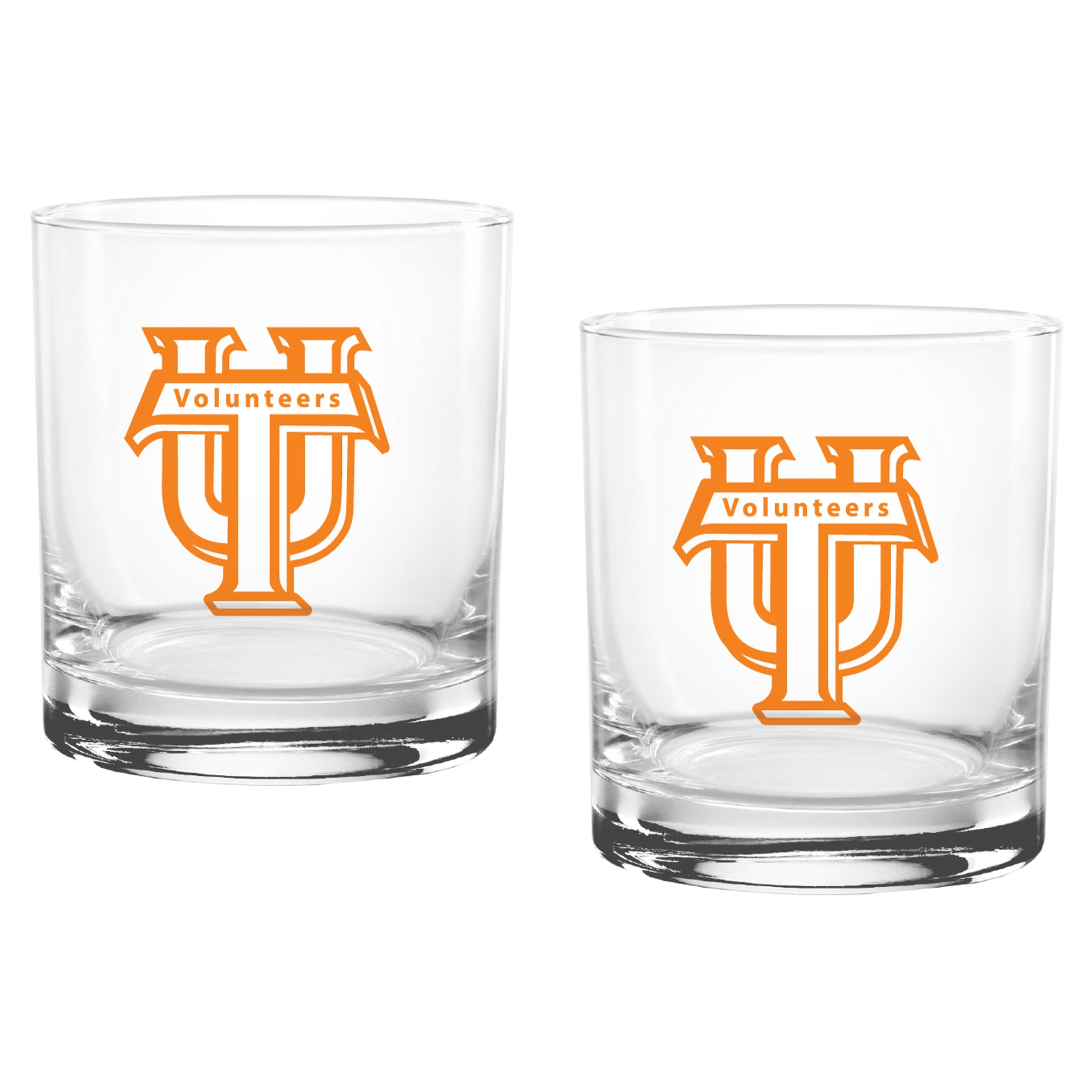 Set of 2 Tennessee Volunteers College Vault Sketch 14oz Rocks Glasses