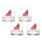 Set of 4 Texas A&M Aggies Mascot by Laura Wilcox 14oz Rocks Glasses