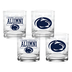 Set of 4 Penn State Nittany Lions 14oz Alumni Rocks Glasses