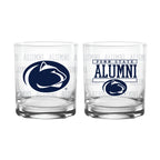 Set of 2 Penn State Nittany Lions 14oz Alumni Rocks Glasses