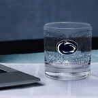 Set of 4 Penn State Nittany Lions Campus Line Art 14oz Rocks Glasses