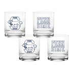 Set of 4 Penn State Nittany Lions College Vault Sketch 14oz Rocks Glasses