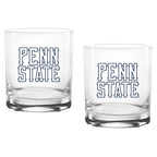 Set of 2 Penn State Nittany Lions College Vault Sketch 14oz Rocks Glasses