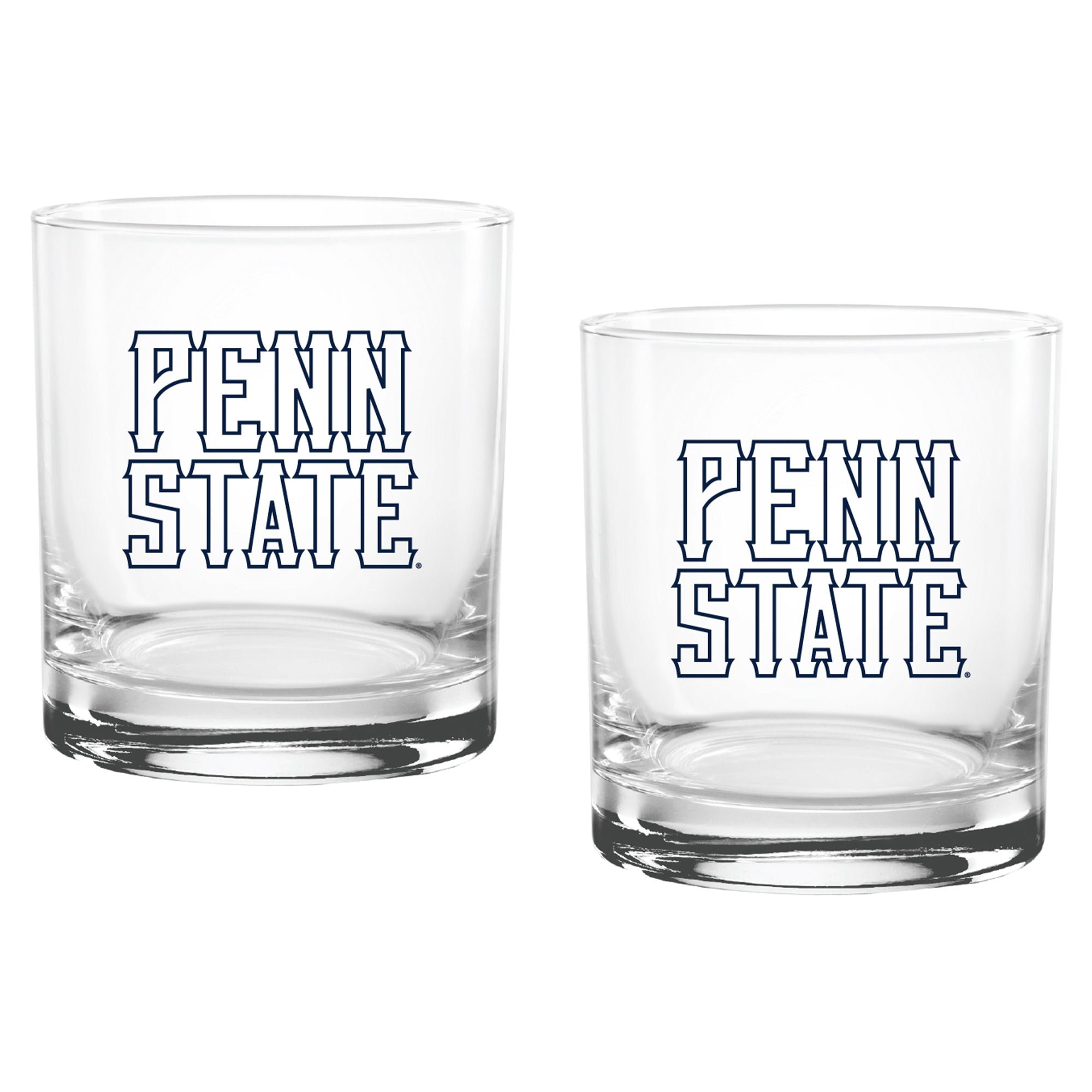 Set of 2 Penn State Nittany Lions College Vault Sketch 14oz Rocks Glasses