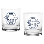 Set of 2 Penn State Nittany Lions College Vault Sketch 14oz Rocks Glasses