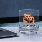 Set of 4 Penn State Nittany Lions Mascot by Laura Wilcox 14oz Rocks Glasses