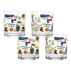 Set of 4 App State Mountaineers 14oz Local Rocks Glasses