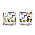 Set of 2 App State Mountaineers 14oz Local Rocks Glasses