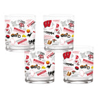 Set of 4 Wisconsin Badgers 14oz Local Rocks Glasses