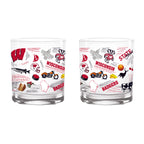 Set of 2 Wisconsin Badgers 14oz Local Rocks Glasses