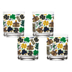 Set of 4 Notre Dame Fighting Irish 14oz Local Rocks Glasses