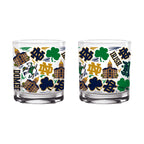 Set of 2 Notre Dame Fighting Irish 14oz Local Rocks Glasses