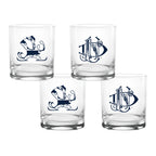 Set of 4 Notre Dame Fighting Irish College Vault Sketch 14oz Rocks Glasses
