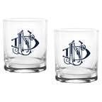 Set of 2 Notre Dame Fighting Irish College Vault Sketch 14oz Rocks Glasses