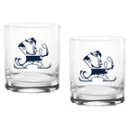 Set of 2 Notre Dame Fighting Irish College Vault Sketch 14oz Rocks Glasses