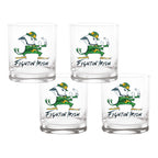 Set of 4 Notre Dame Fighting Irish Mascot by Laura Wilcox 14oz Rocks Glasses
