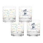 Set of 4 Jackson State Tigers 14oz BHM Rocks Glasses