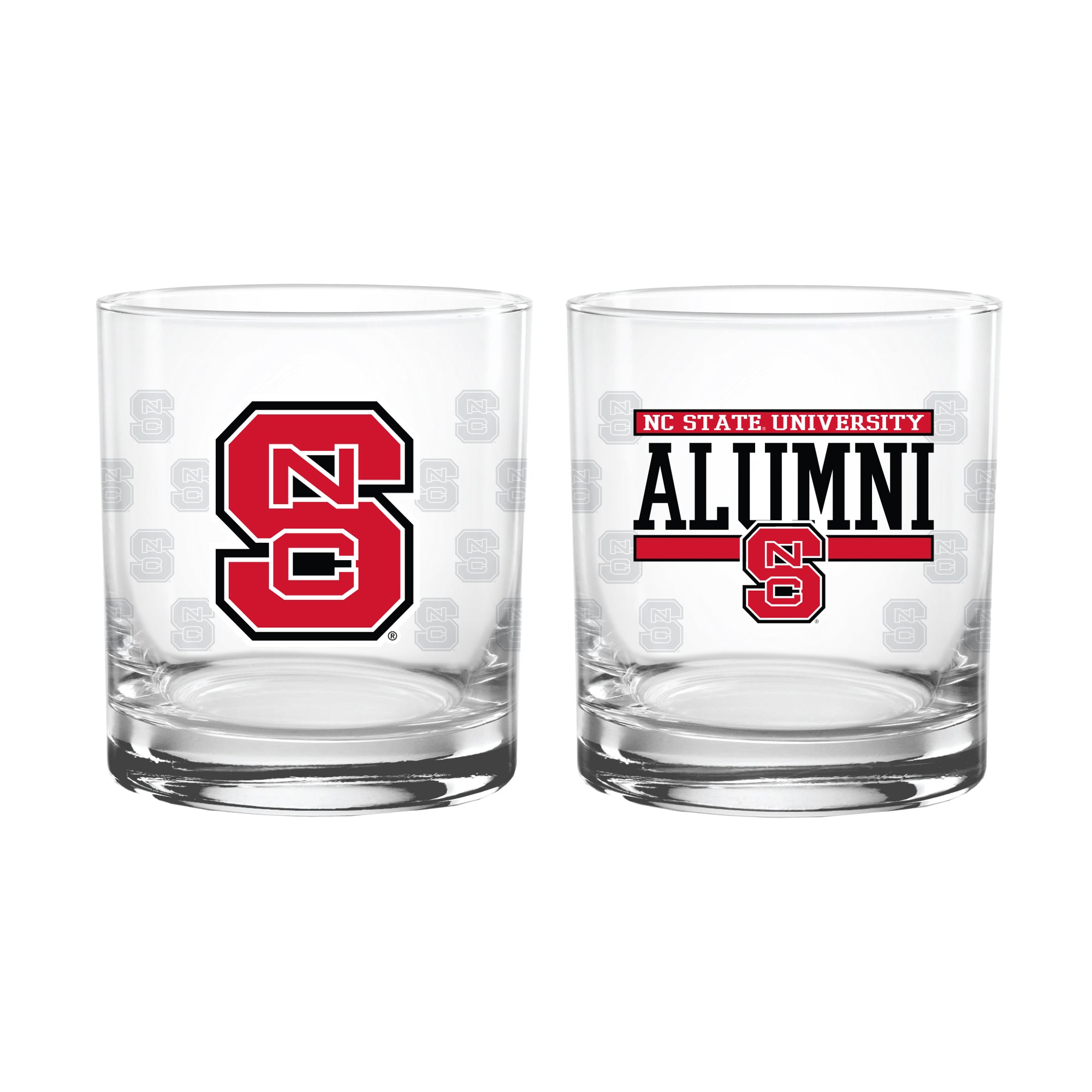 Set of 2 NC State Wolfpack 14oz Alumni Rocks Glasses
