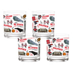 Set of 4 NC State Wolfpack 14oz Local Rocks Glasses
