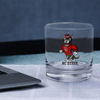 Set of 4 NC State Wolfpack Mascot by Laura Wilcox 14oz Rocks Glasses