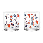 Set of 2 Virginia Cavaliers Sketch 14oz Rocks Glasses
