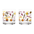 Set of 2 Arizona State Sun Devils 14oz Local Rocks Glasses