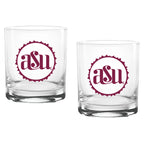 Set of 2 Arizona State Sun Devils College Vault Sketch 14oz Rocks Glasses