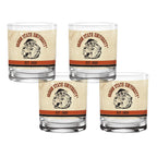 Set of 4 Oregon State Beavers College Vault Tan Retro 14oz Rocks Glasses