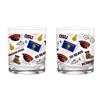Set of 2 Oregon State Beavers 14oz Local Rocks Glasses