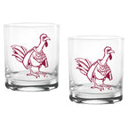 Set of 2 Virginia Tech Hokies College Vault Sketch 14oz Rocks Glasses