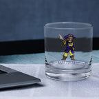Set of 4 East Carolina Pirates Mascot by Laura Wilcox 14oz Rocks Glasses