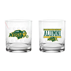Set of 2 North Dakota State Bisons 14oz Alumni Rocks Glasses