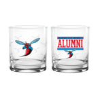 Set of 2 Delaware State Hornets 14oz XD Alumni Rocks Glasses