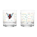 Set of 2 Delaware State Hornets 14oz BHM Rocks Glasses