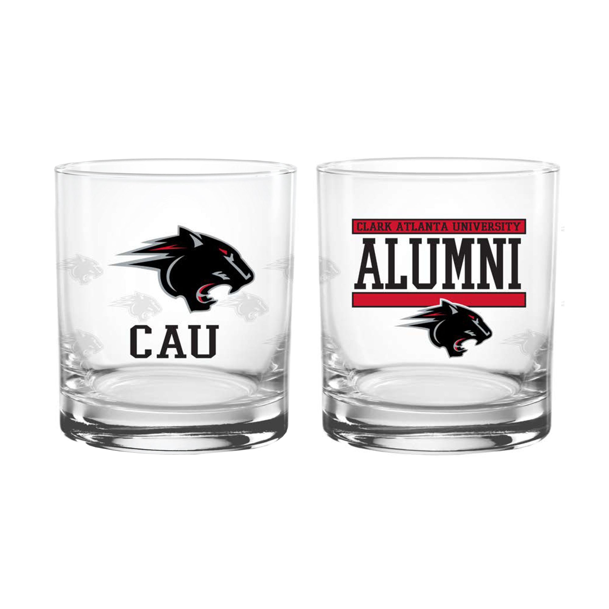 Set of 2 Clark Atlanta Panthers 14oz XD Alumni Rocks Glasses