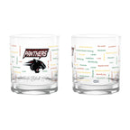 Set of 2 Clark Atlanta Panthers 14oz BHM Rocks Glasses