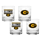 Set of 4 Grambling State Tigers 14oz XD Alumni Rocks Glasses